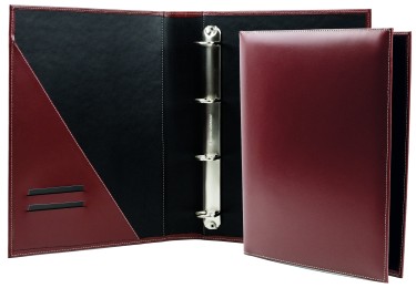 Ordner DIN A4 / DIN A4+ | Echtleder | CAMBRIDGE rot